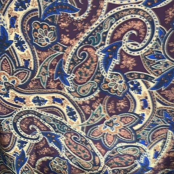 Paisley Pleated Vintage Skirt with Matching Wide Scarf /Head Wrap 12 Petite - Picture 5 of 8